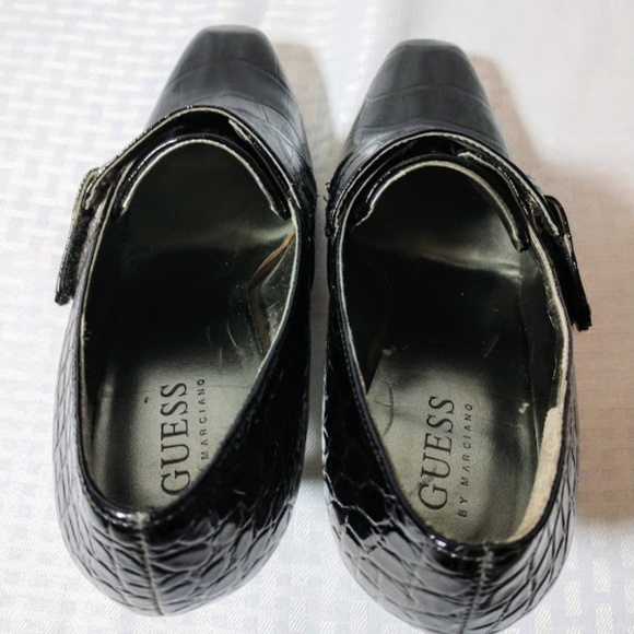 GUESS by Marciano Black Stiletto Buckle Heels - Picture 5 of 7